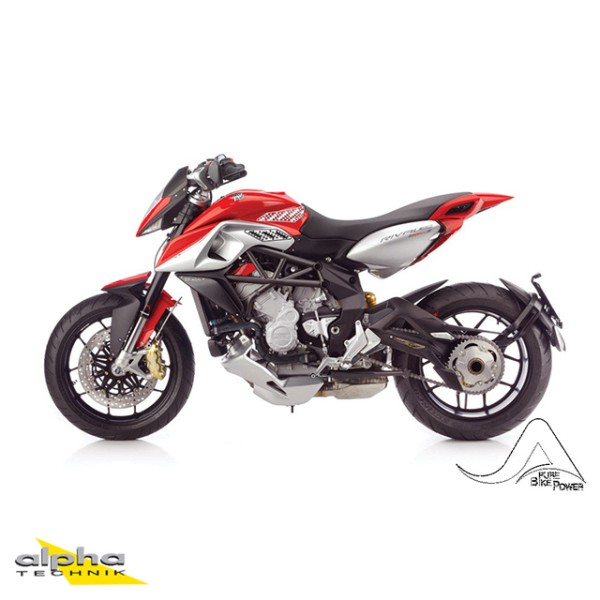 Stompgrip schwarz, Volcano, für MV Agusta Rivale 800, Stradale 800, 2014-2015