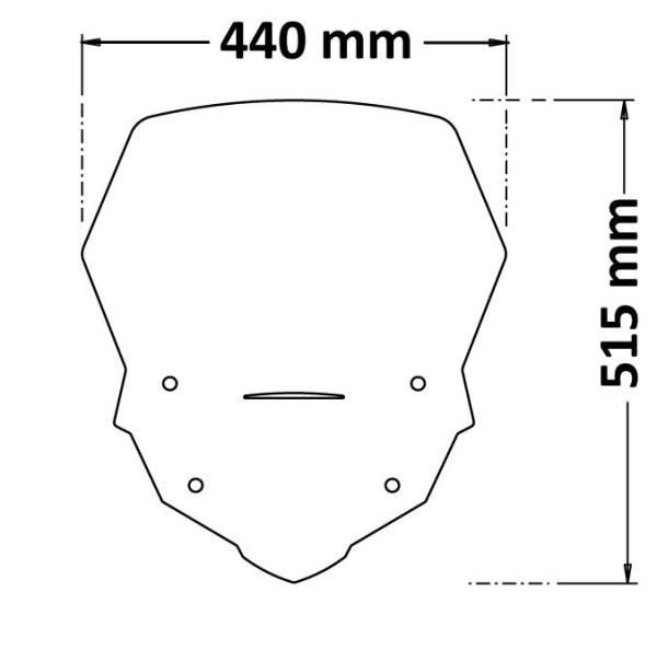 Windschutzscheibe - Höhe 515 mm für Honda XL 750 Transalp (23-24), klar