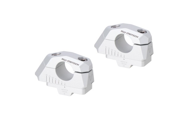 SW-Motech Lenkerverlegung variabel, silber für Ø 28 mm Lenker, H=28 mm für BMW F 850 GS