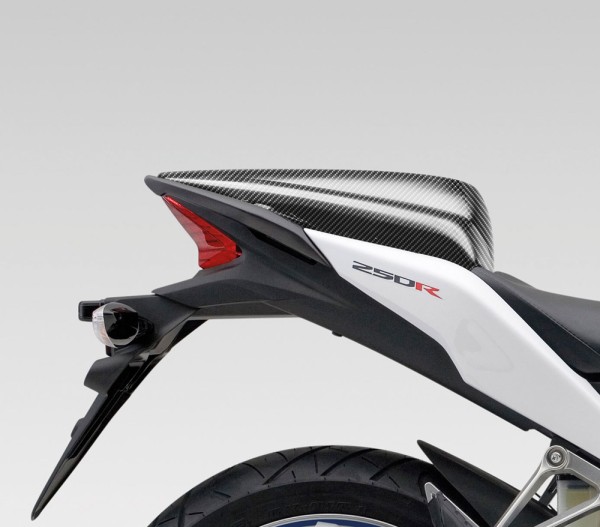 Original Honda CBR125R Soziussitzabdeckung, Carbon-Look