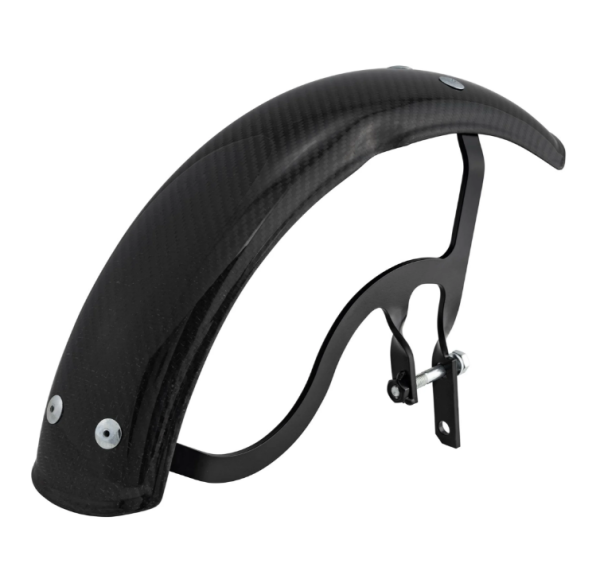 Kotflügel Garelli EVO II für Vespa PX 80-200ccm, Carbon, Halter schwarz