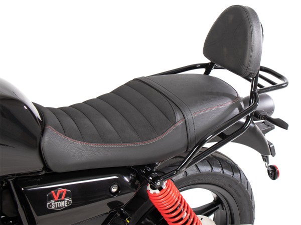 Sissybar schwarz mit Gepäckträger für Moto Guzzi V7 Stone Special Edition (22-) Hepco & Becker