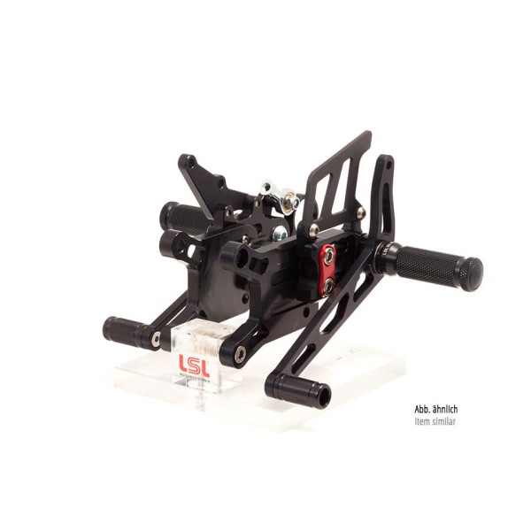LSL 2Slide Rastenanlage für Honda CBR1000RR, 2017-, schwarz-rot