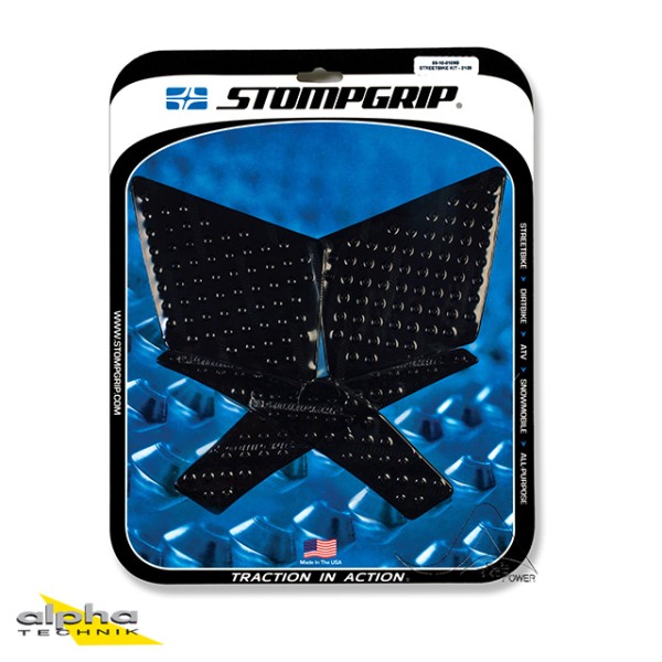 Stompgrip schwarz, Volcano, für Kawasaki Versys 650, 2015-2021