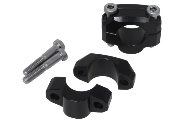 LSL Klemmbock-Kit für KTM 125 Duke, 390 Duke, von Ø26,5 auf Ø28,6 mm, schwarz