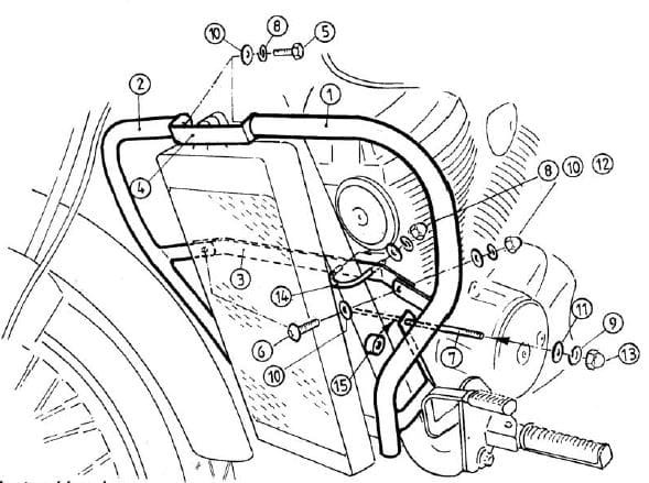 Motorschutzbügel chrom für Honda VT 750 DC Black Widow (00-03) Hepco & Becker