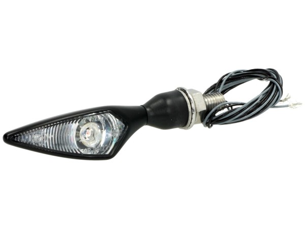 Kellermann Blinker, Rhombus, Stahl, LED, VR/HL, 12 V, schwarz seidenmatt, M8x20, E-geprüft