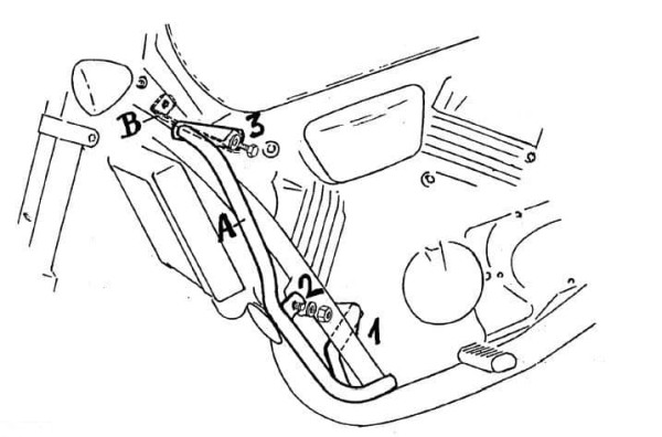 Motorschutzbügel chrom für Honda VF 750 C Magna (93-00) Hepco & Becker