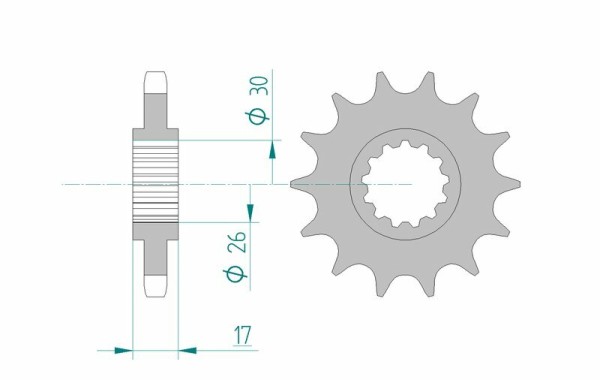 AFAM Standard Stahlritzel vorne 20603 - 530