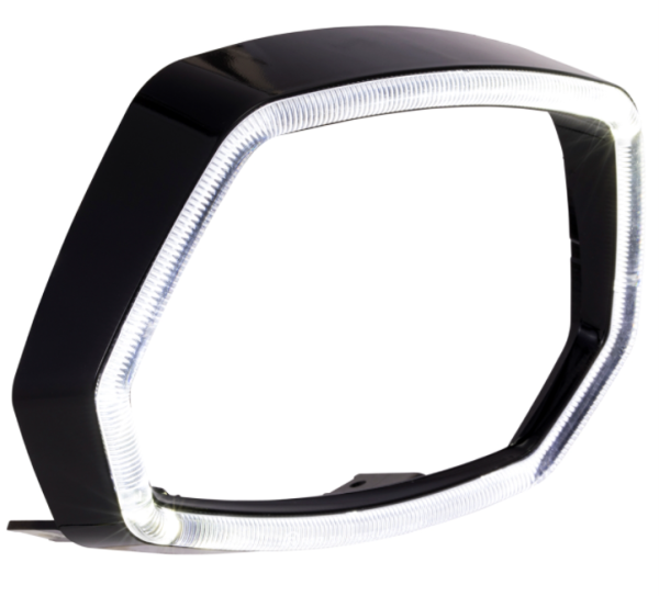 Lampenring schwarz glänzend LED Leuchtring für Vespa Sprint 50ccm 2T/​4T ('13-'18)