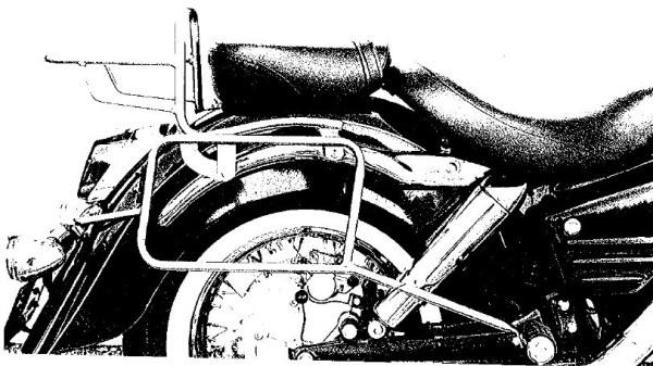 Seitenkofferträger festverschraubt chrom für Honda VT 1100 C3 Shadow (98-00) Hepco & Becker
