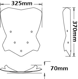 Mittlere Windschutzscheibe auf Originalhalterungen für BMW F 800 R (15-19), klar