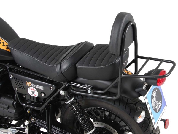 Sissybar mit Gepäckträger schwarz für Moto Guzzi V9 Bobber/Special Edition (21-) Hepco & Becker