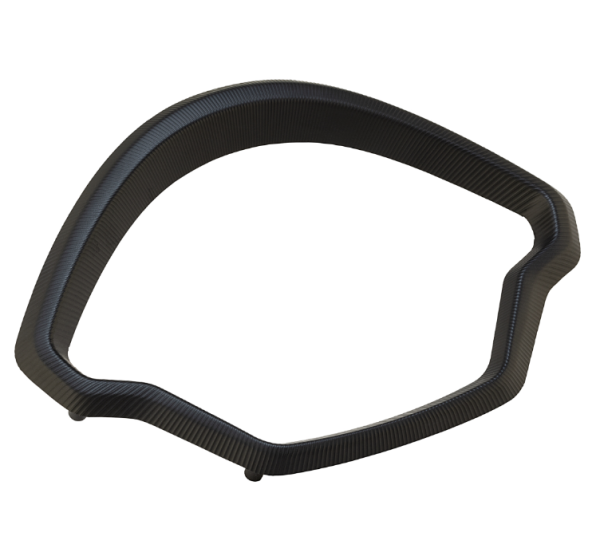 Zierring Tachometer für Vespa GTS/​GTS Super 125/​300ccm (`22-), Alu, schwarz matt eloxiert