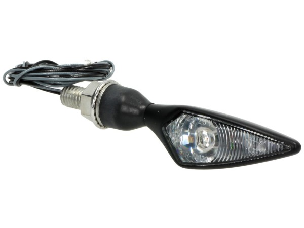 Kellermann Blinker, Rhombus, Stahl, LED, VL/HR, 12 V, schwarz seidenmatt, M8x20, E-geprüft