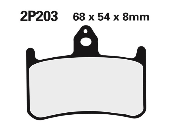 NISSIN Street Halbmetallische Bremsbeläge - 2P-203NS