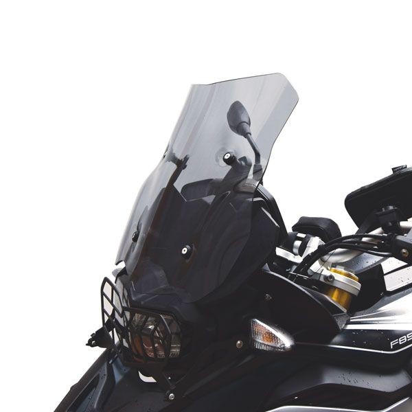 Niedrige Windschutzscheibe auf Originalhalterungen für BMW F 850 GS (18-21), dunkles rauchgrau