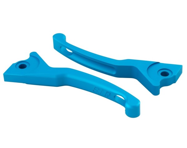 Sporthebel Set Bremse Shorty für Vespa, rechts und links, blau matt