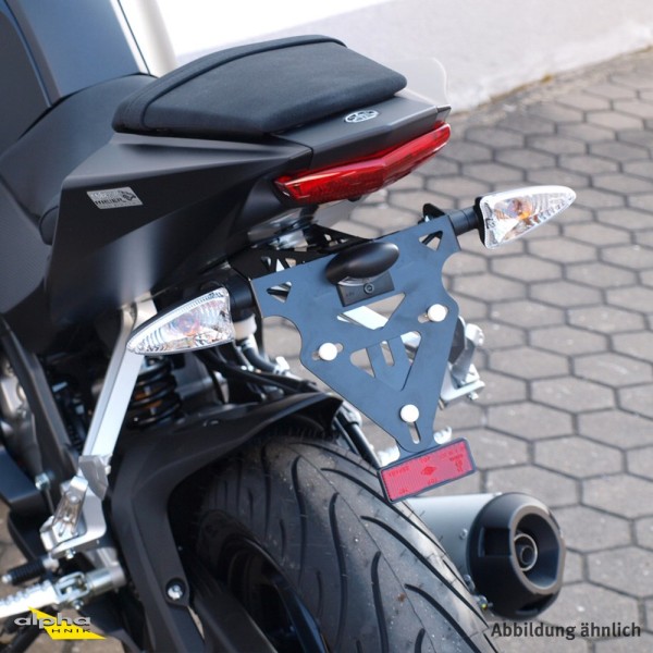 alpha Technik Kennzeichenhalter für Yamaha YZF-R125; Typ RE29; Modelljahr 2017-