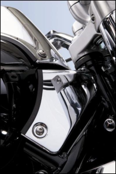 Rechte Steuerkopfabdeckung, Chrom für Suzuki VL1500 BJ. 2005-2007/ VL1500 BJ. 1998-2004
