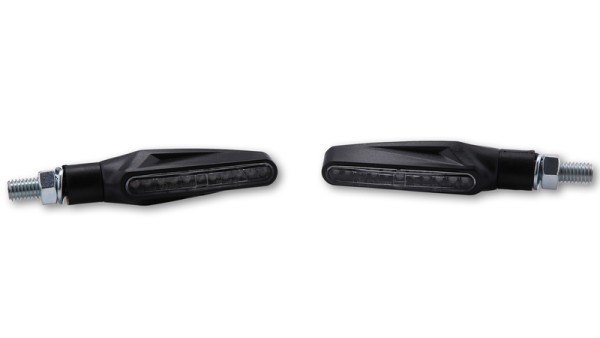 HIGHSIDER Smart Stix LED Blinker Gehäuse Schwarz / Linse Klar (Paar), Vorn & Hinten
