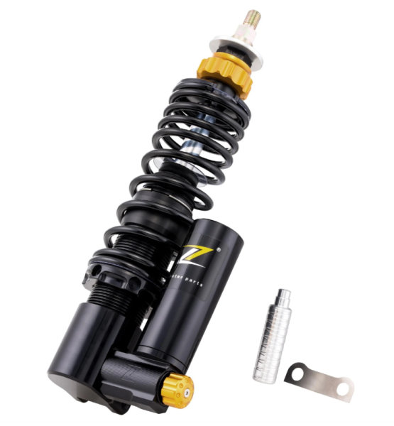 Stoßdämpfer vorne ZELIONI "Black Edition" für Vespa ET2/​ET4/​LX/​LXV/​S 50-150ccm, schwarz