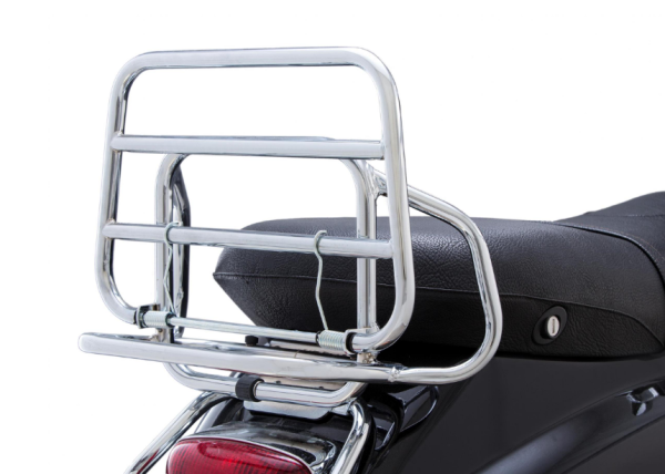Gepäckträger hinten für Vespa ET2/​ET4 50-150ccm, klappbar, chrom