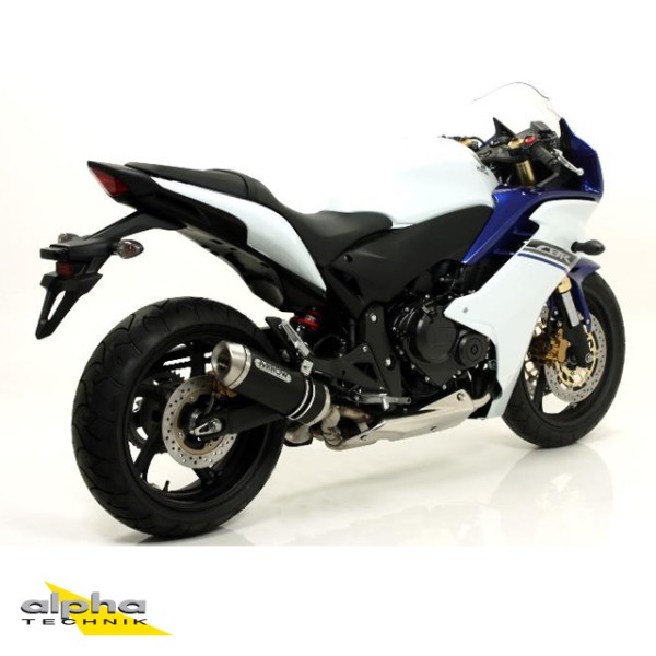 ARROW Auspuff DARK THUNDER Aluminium schwarz für Honda CB600F / CBR600F 2007-2013