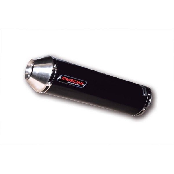 Takkoni Endtopf Suzuki SV 650 /S (99-03), Edelstahl schwarz, E-geprüft