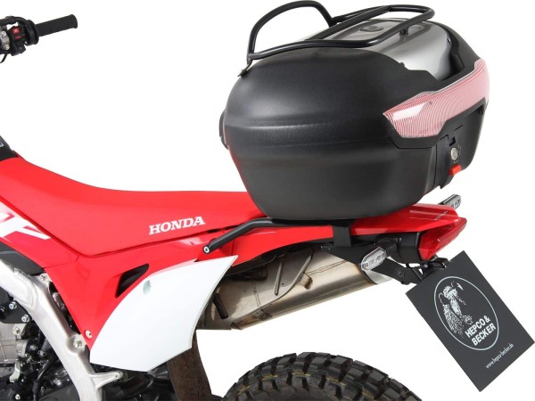 Topcase-Träger schwarz inkl. Journey Topcases 40 schwarz/silber für Honda CRF 450 L (19-21)
