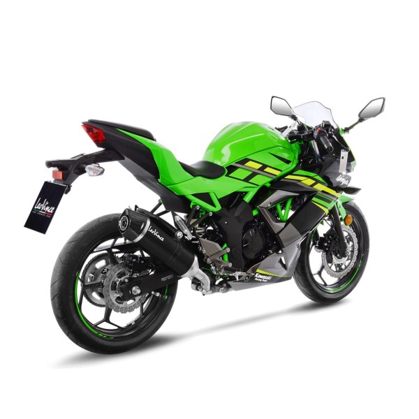 LeoVince Auspuffanlage LV One Evo für Kawasaki Ninja 125 /Z 125, Carbon, slip on, Euro4, E-Gutachten