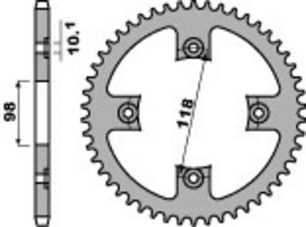 B1 Standard Stahlritzel hinten - 520