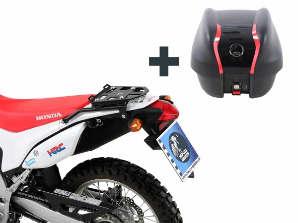Topcase-Träger schwarz inkl. Journey Topcases 30 schwarz für Honda CRF 250 L / Rally (12-20)
