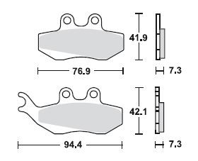 TRW Bremsbelagsatz, Sintermetall, mit ABE, MCB664SRM