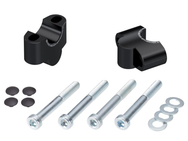 Lenkererhöhung H=25 mm schwarz für Honda NC 750 S /DCT (14-20) Hepco & Becker