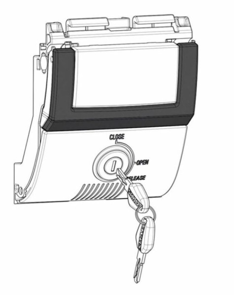 SHAD SH48 Ersatz-Schlossmechanismus Dunkelgrau