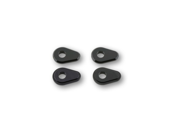 HIGHSIDER smart Montageplatten Indy Spacer Schwarzes Aluminium, Für Yamaha