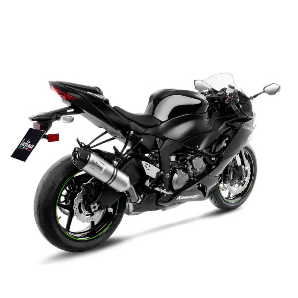 LeoVince Auspuffanlage LV One Evo für Kawasaki ZX-6 R 636, Edelstahl silber, slip on, E-Gutachten