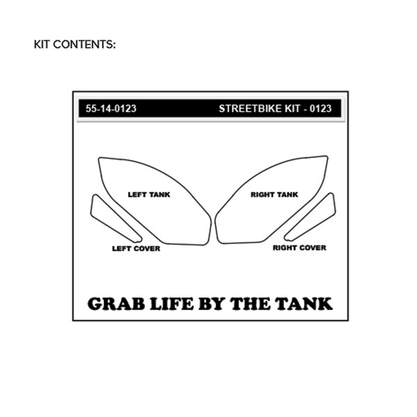 Stompgrip Traction Pads klar, für Honda CBR500R / CB500F, 2016-2018