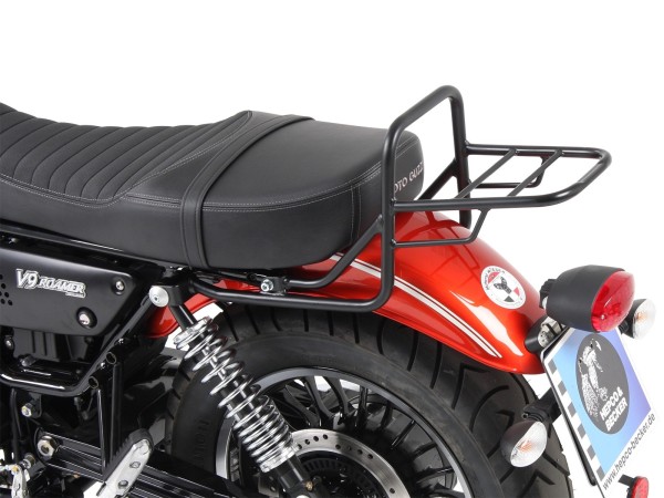 Rohrgepäckbrücke Topcase-Träger chrom für V 9 Bobber (Bj.17-) Modell mit langer Sitzbank