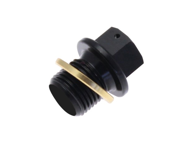 Tecnium Ablassschraube - Aluminium schwarz M12x1,5x13