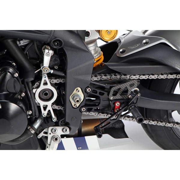 LSL 2Slide-Rastenanlage für Triumph Daytona, Street Triple, 2006-2012, schwarz-rot
