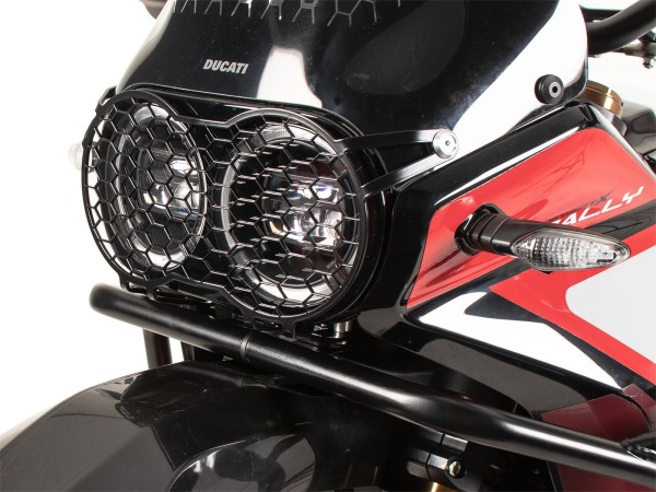 Lampenschutzgitter schwarz für Ducati Desert X Rally (24-) Hepco & Becker