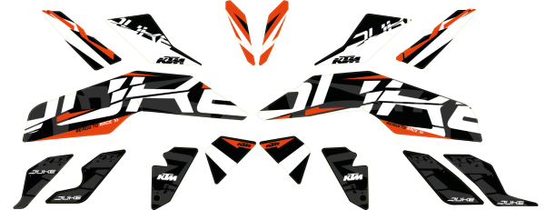 KTM Style Grafikkit für Duke 125 / 390 (Bj.17-)