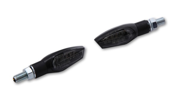 HIGHSIDER Smart Nova LED Blinker Gehäuse Schwarz / Linse Rauchgrau (Paar), Vorn & Hinten