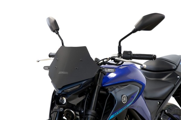 Niedrige Windschutzscheibe matt schwarz für Yamaha MT-03 (22-)