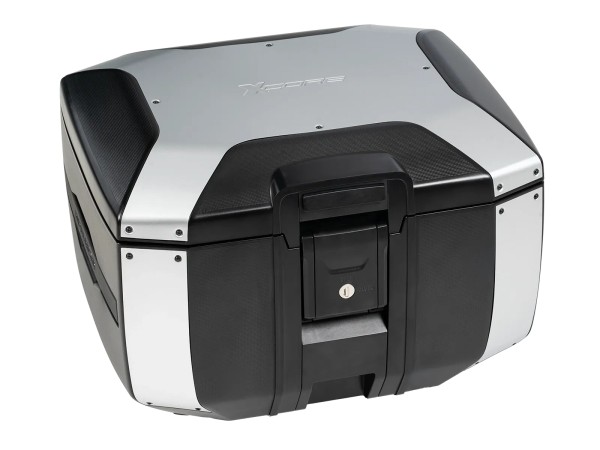 Xcore Topcase 40 schwarz mit silberner Blende für Smartrack Hepco & Becker