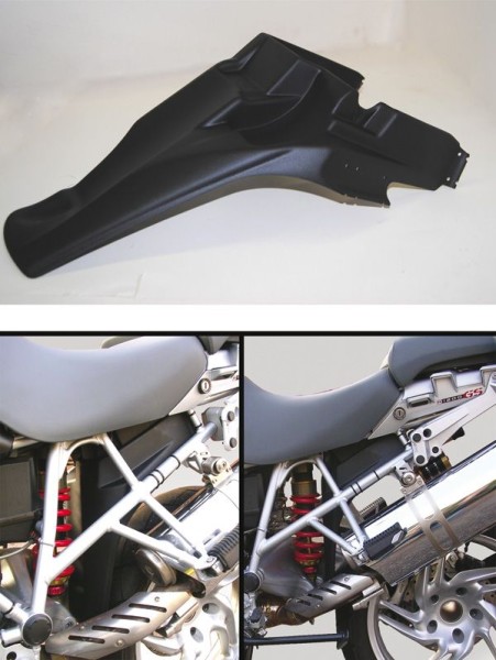 Hinterer Spritzschutz für BMW R 1200 GS (08-12) /Adventure (08-12) - mit ESA, Kunststoff, schwarz